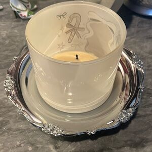 Footed Silver Candle Compote